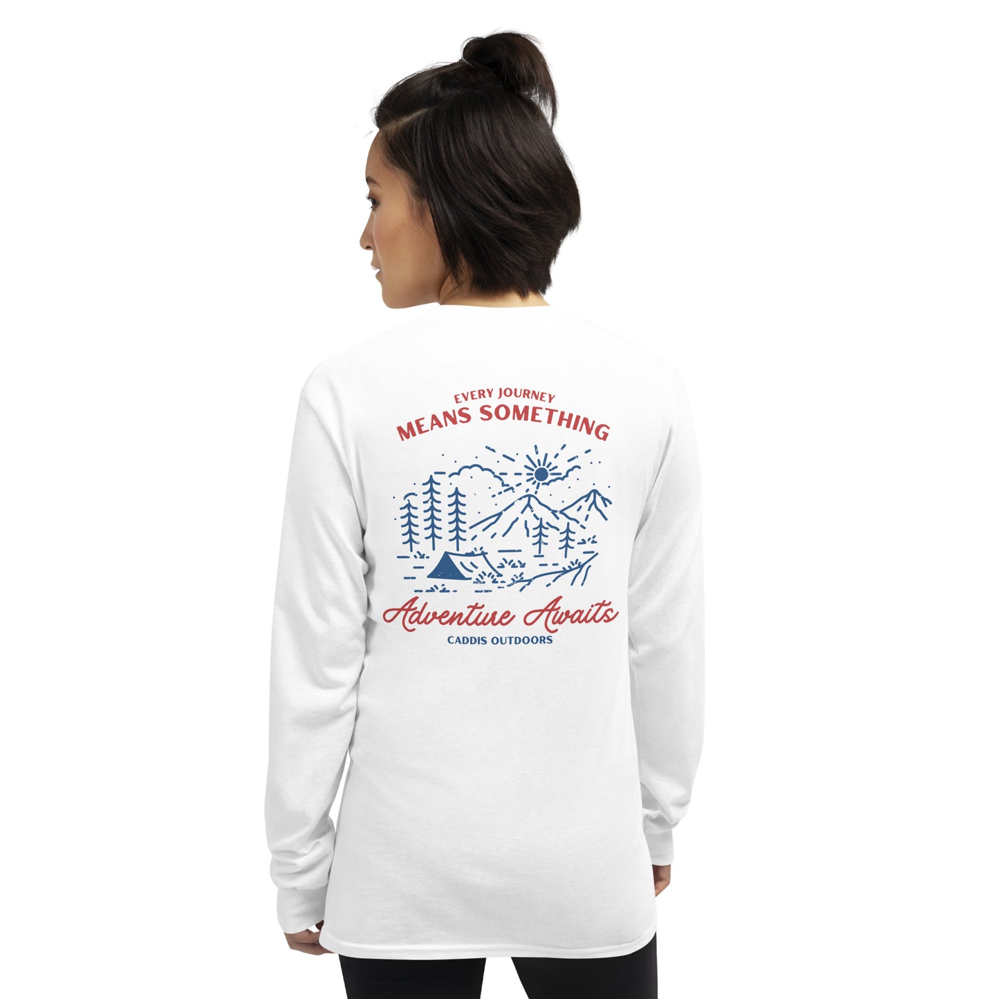 Caddis Long Sleeved T-Shirt - Adventure Awaits - Black Lettering