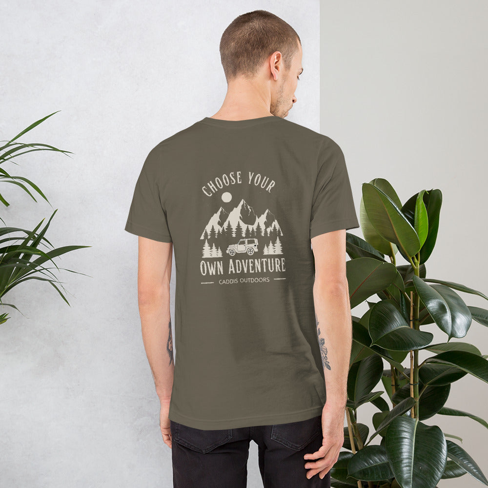 Caddis T-Shirt - Choose Your Own Adventure - White Lettering