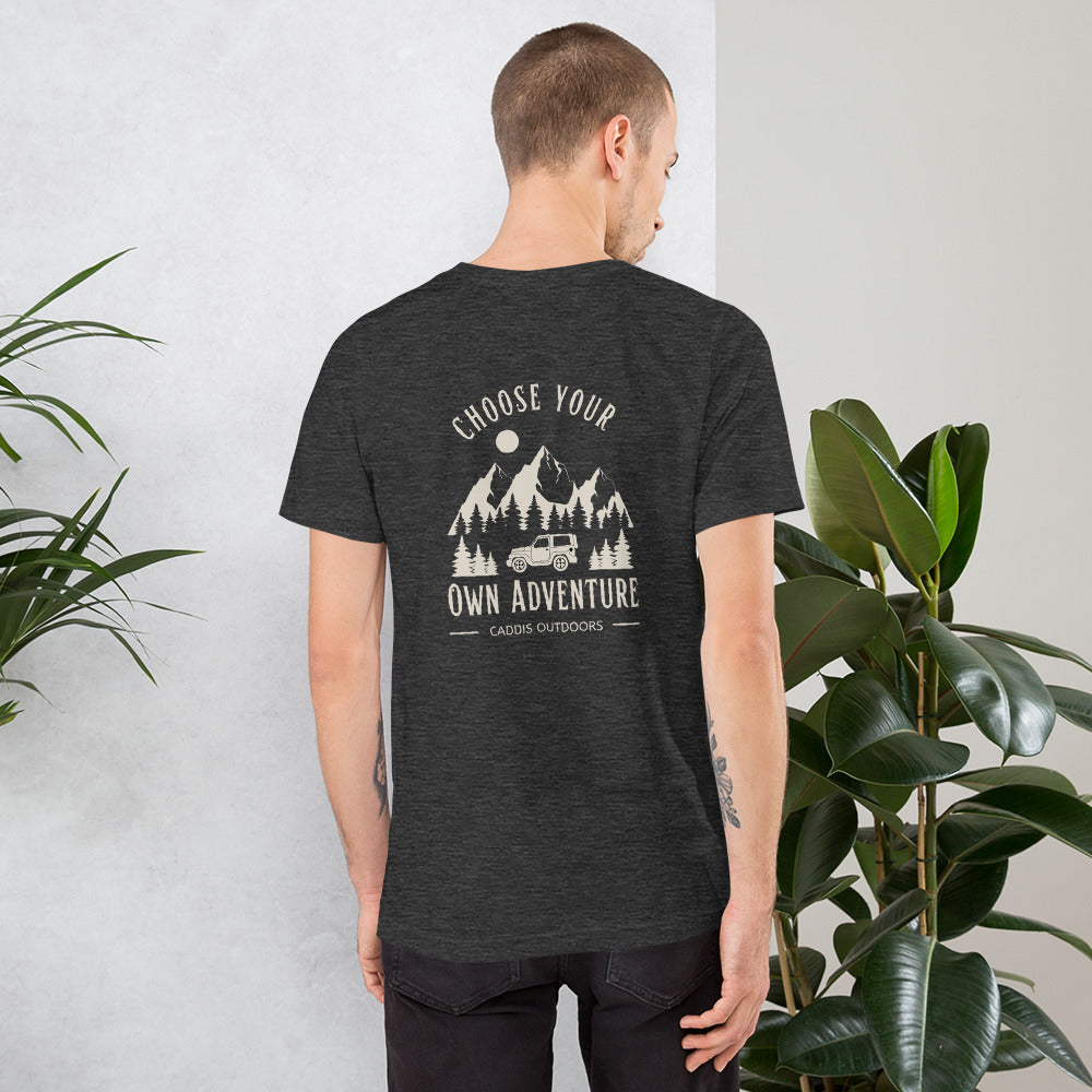 Caddis T-Shirt - Choose Your Own Adventure - White Lettering