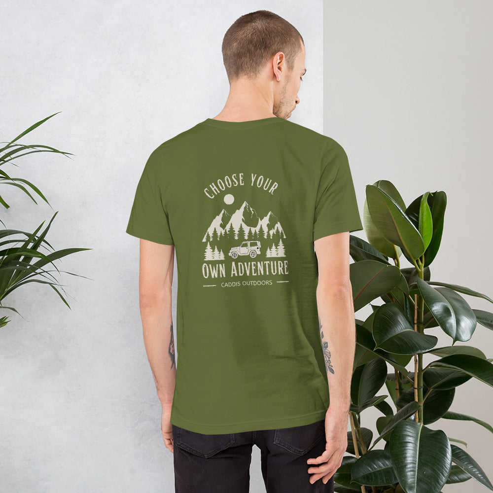 Caddis T-Shirt - Choose Your Own Adventure - White Lettering