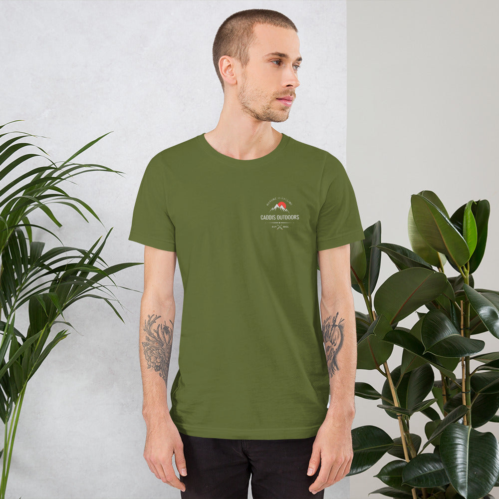 Caddis T-Shirt - Choose Your Own Adventure - White Lettering