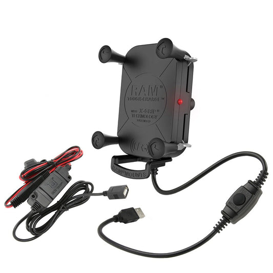 RAM Mount Tough-Charge 15W Waterproof Wireless Charging Holder w/Charger [RAM-HOL-UN12WB-V7M-1]