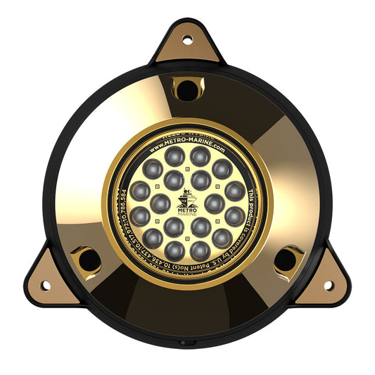 Metro Marine High-Output Surface Mount Underwater Light w/Intelligent Monochromatic LED's - Aqua, 45? Beam