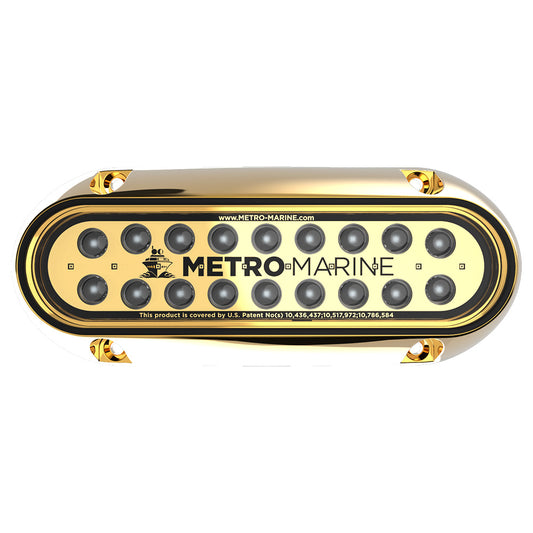 Metro Marine High-Output Elongated Underwater Light w/Intelligent Monochromatic LED's - Aqua, 90? Beam