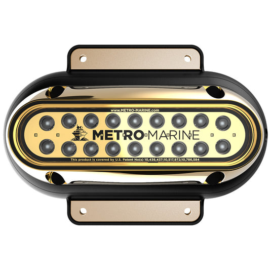 Metro Marine High-Output Elongated Surface Mount Light w/Intelligent Monochromatic LED's - Aqua, 45? Beam