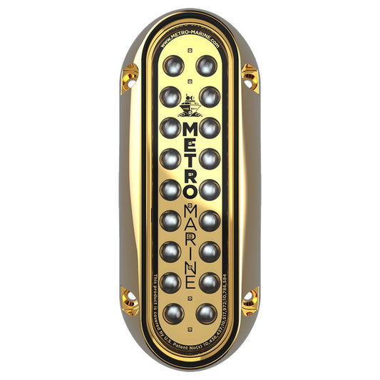 Metro Marine High-Output Elongated Vertical Mount Light w/Intelligent Monochromatic LED's - Aqua, 45? Beam