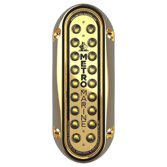 Metro Marine High-Output Elongated Vertical Mount Light w/Intelligent Monochromatic LED's - White, 45? Beam