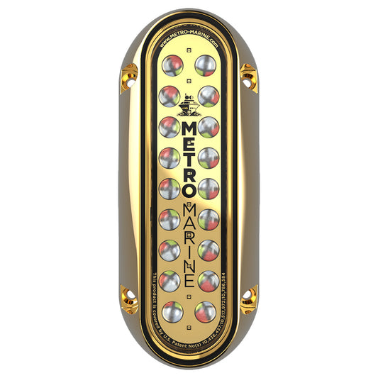 Metro Marine High-Output Elongated Vertical Mount Light w/Intelligent Full Spectrum LED's - RGBW, 45? Beam