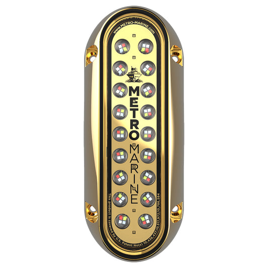 Metro Marine High-Output Elongated Vertical Mount Light w/Intelligent Full Spectrum LED's - RGBW, 90? Beam