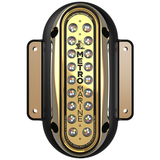 Metro Marine High-Output Vertical Surface Mount Light w/Intelligent Full Spectrum LED's - RGBW, 90? Beam