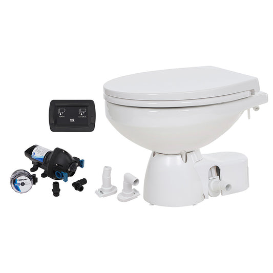 Jabsco Quiet Flush E2 Raw Water Toilet Regular Bowl - 12V * Soft Close Lid