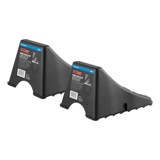 CURT Wheel Chock Set - Up to 17* Wide Wheels