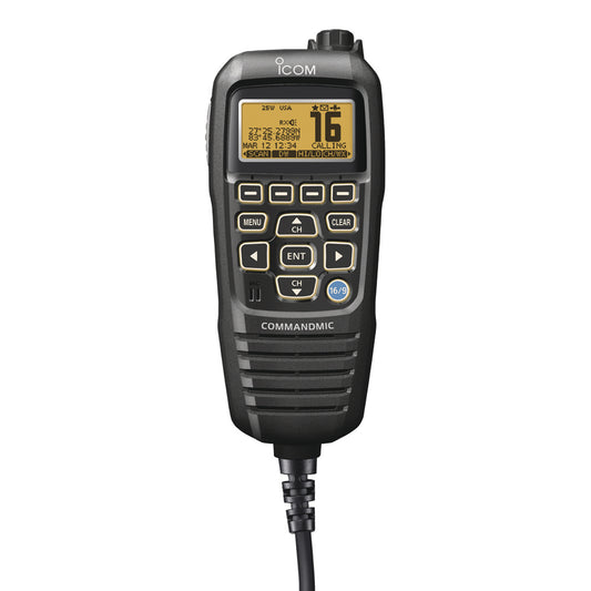 Icom HM195 CommandMic* IV w/Yellow BlackLit LCD - Black