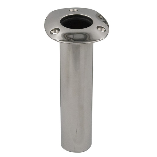 C.E. Smith Flush Mount Rod Holder - 0 Degree - Black Liner w/Drain - No Logo