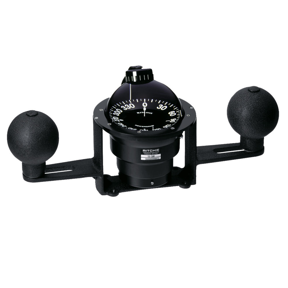 Ritchie YB-600 Globemaster Steel Boat Compass w/5? Card - 12V - Yoke Mounted - Black