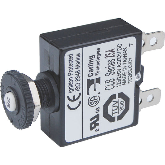Blue Sea 25A Push Button Quick Connect Circuit Breaker