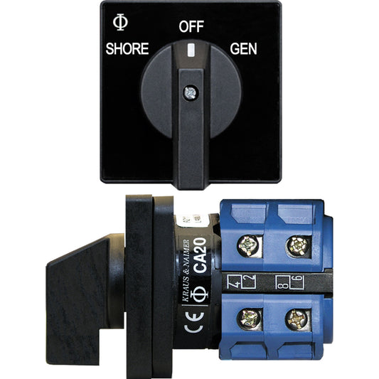 Blue Sea Rotary Switch 120VAC 30 Amp Off + 2 Position