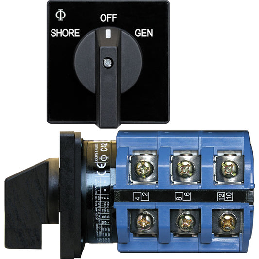 Blue Sea Rotary Switch 240VAC 65 Amp Off + 2 Position