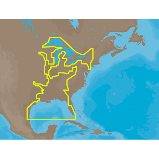 C-MAP MAX NA-M023 - U.S. Gulf Coast & Inland Rivers - SD Card