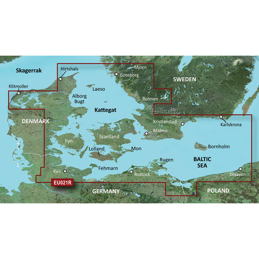 Garmin BlueChart? g3 Vision? HD - VEU021R - Denmark East & Sweden Southeast - microSD*/SD*