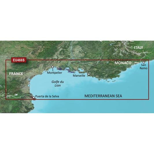 Garmin VEU466S G2 Vision Card Golfe Du Lion To San Remo