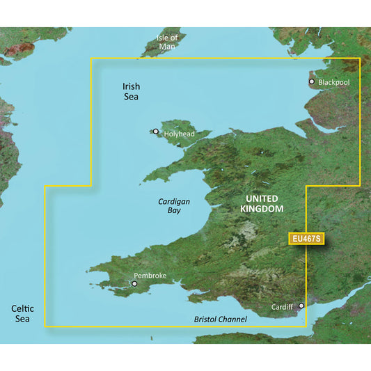 Garmin BlueChart? g3 Vision? HD - VEU467S - Blackpool to Cardiff - microSD*/SD*