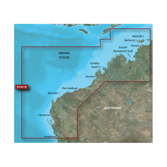 Garmin BlueChart? g3 Vision? HD - VPC411S - Geraldton - Darwin - microSD*/SD*