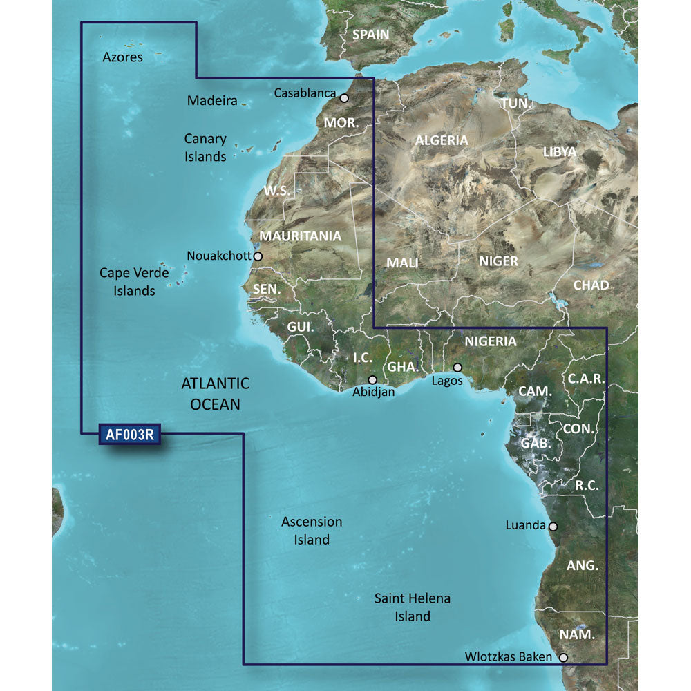 Garmin BlueChart? g3 Vision? HD - VAF003R - Western Africa - microSD*/SD*