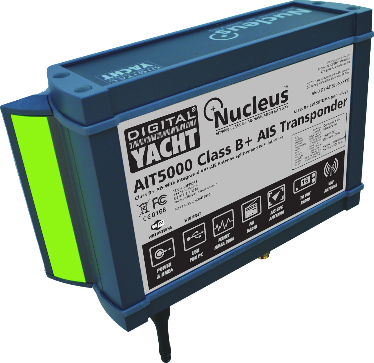 Digital Yacht AIT5000 Class B+ 5W Transponder w/Splitter  WiFi [ZDIGAIT5000]