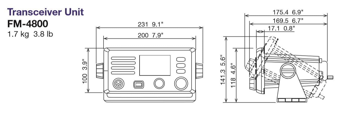 Furuno FM4800 VHF Radio w/AIS, GPS  Loudhailer [FM4800]