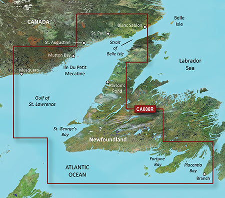 Garmin BlueChart g3 Vision HD - VCA008R - Newfoundland West - microSD/SD [010-C0694-00]