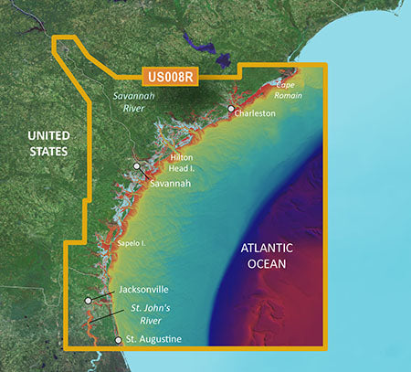 Garmin BlueChart g3 Vision HD - VUS008R - Charleston to Jacksonville - microSD/SD [010-C0709-00]
