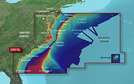 Garmin BlueChart g3 Vision HD - VUS512L - Mid-Atlantic - microSD/SD [010-C0741-00]