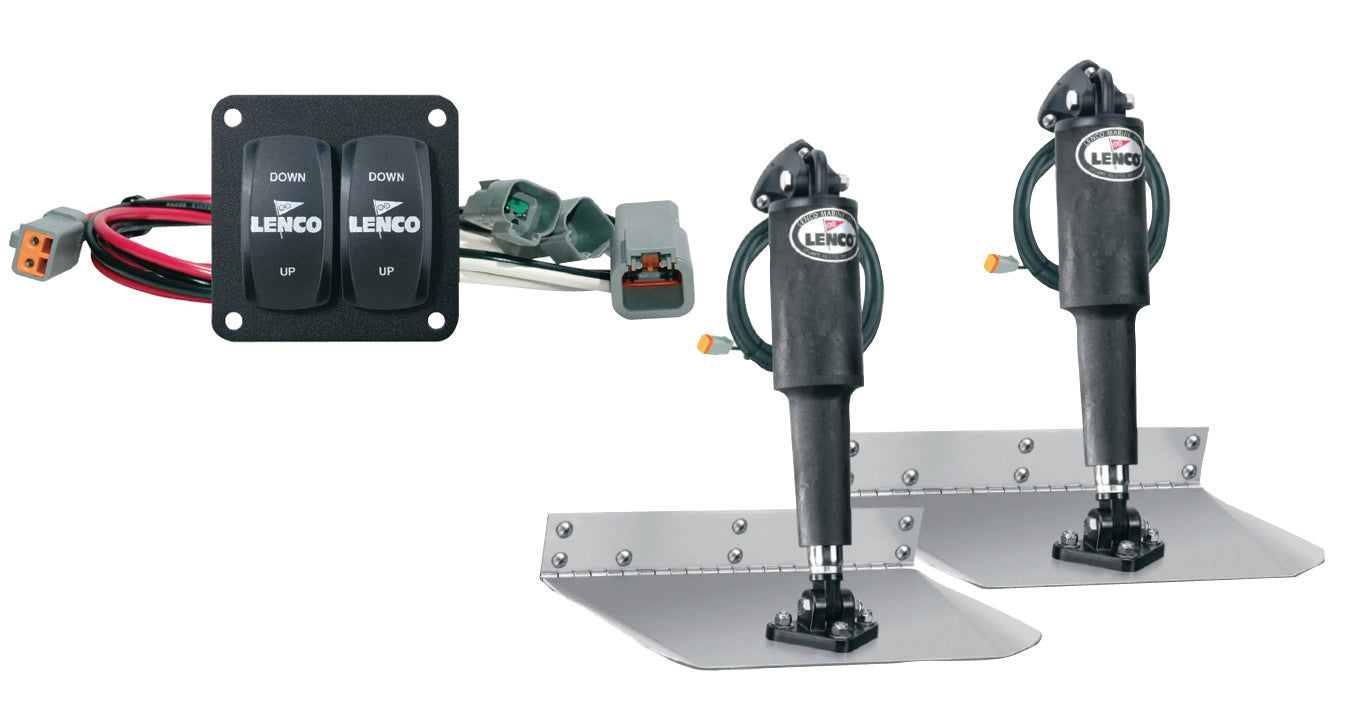 Lenco 9" x 12" Standard Trim Tab Kit w/Double Rocker Switch [15101-104]