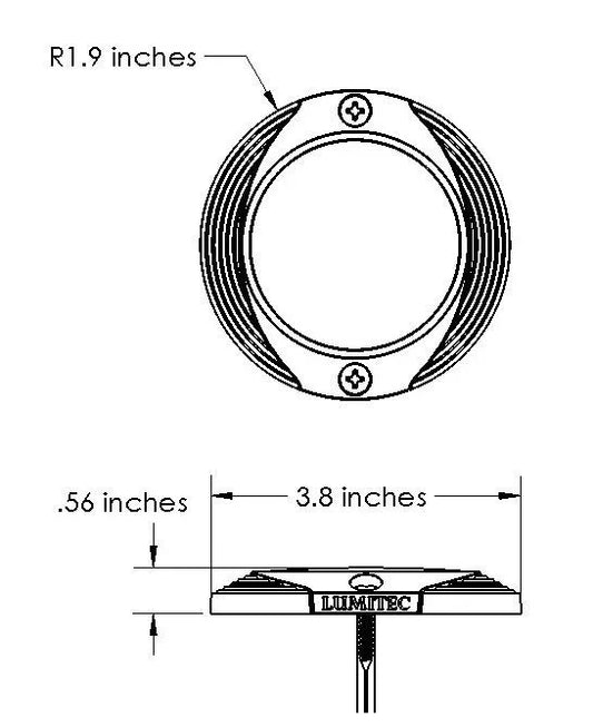 Lumitec Scallop Pathway Light Spectrum Warm White 10-30vDC Stainless  Housing