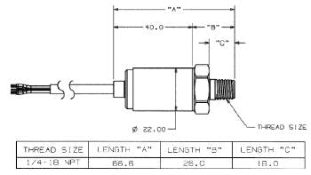 Maretron Pressure Transducer - 0 to 5000 PSI [PT-0-5000PSI-01]