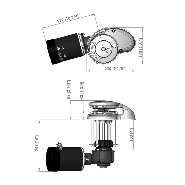 Maxwell RC10/10 12V Automatic Rope Chain Windlass 3/8" Chain to 5/8" Rope [RC101012V]