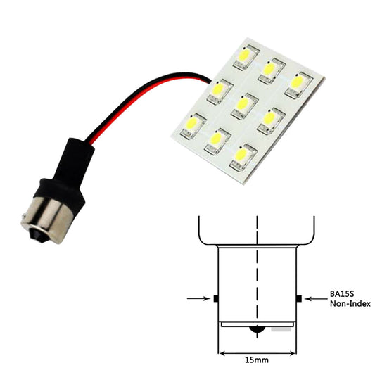 Lunasea Bayonet 9 LED Bulb BA15S - 12VAC or 10-30VDC/2W/149 Lumens - Warm White