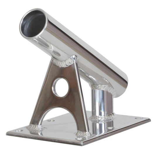 Lee's MX Pro Series Fixed Angle Center Rigger Holder - 30? - 1.5" ID - Bright Silver