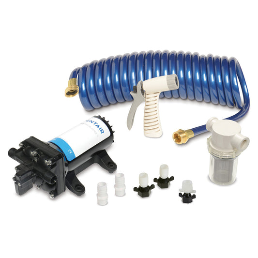 Shurflo by Pentair PRO WASHDOWN KIT* II Ultimate - 12 VDC - 5.0 GPM - Includes Pump, Fittings, Nozzle, Strainer, 25' Hose