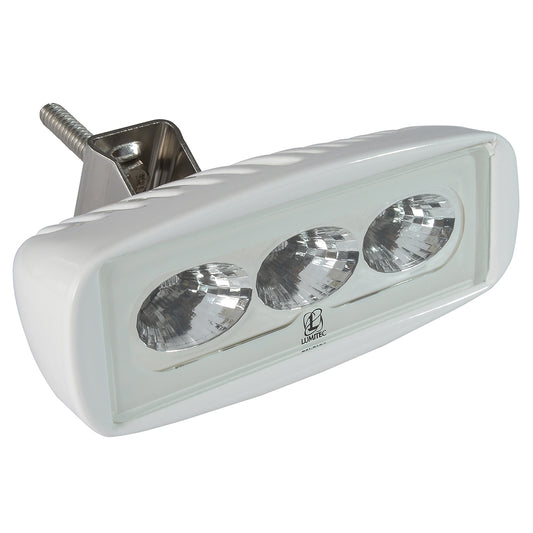 Lumitec CapreraLT Floodlight White LED Bracket Mount White Finish 12/24v