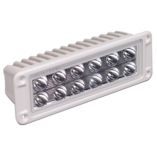 Lumitec Maxillume H60 Flood White LED Flush Mount White Finish 12/24v