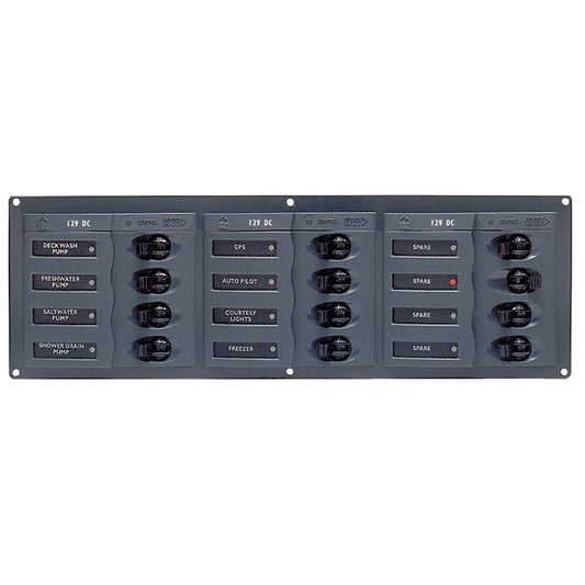 BEP 902NMH 12 Way DC Circuit Breaker Panel Horizontal