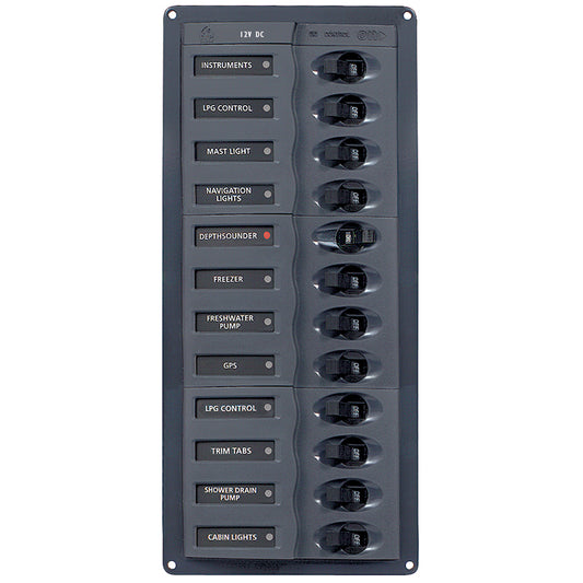 BEP 902NMV 12 Way DC Circuit Breaker Panel Vertical