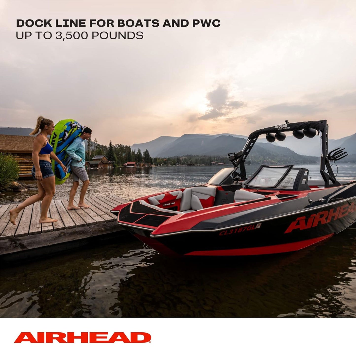 AIRHEAD AHDL-5 Bungee Dock Line 5 Feet Boat Cord, Stretches to 7 Feet