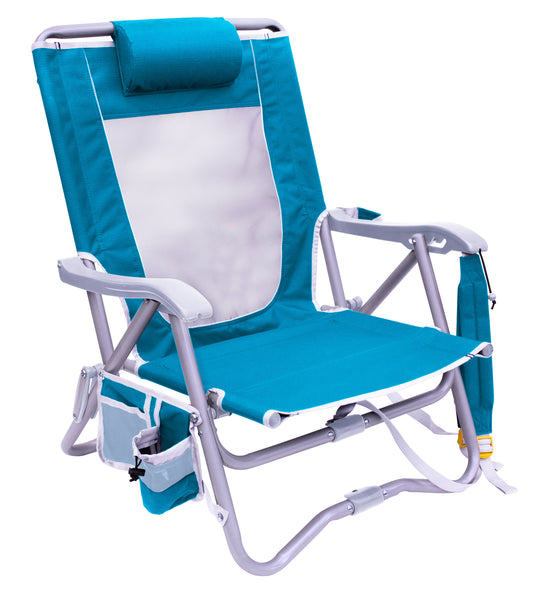 GCI Outdoor Bi-Fold Slim Beach or Camping Chair -  Saybrook Blue