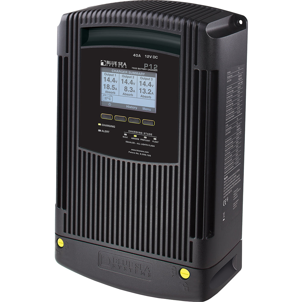 Blue Sea P12 Battery Charger 12v Output 120/230V Input 40Amp 3 Bank