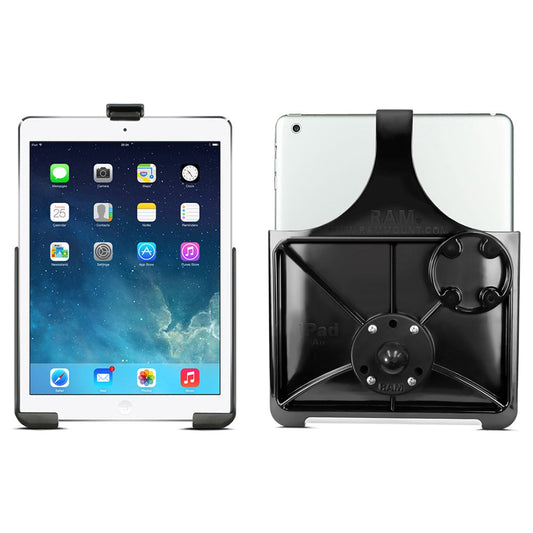 RAM Mount EZ-Rollr Model Specific Cradle w/Round Base Adapter for the iPad 5th Generation, Apple iPad Air 1-2  iPad Pro 9.7 [RAM-B-202-AP17U]