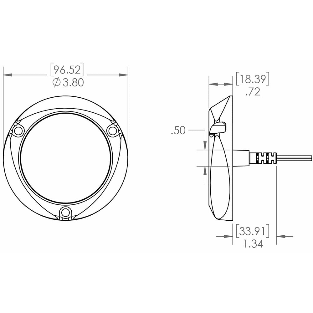 Lumitec Quattro Spectrum RGBW LED Surface Mount Bronze Hosuing 12/24v
