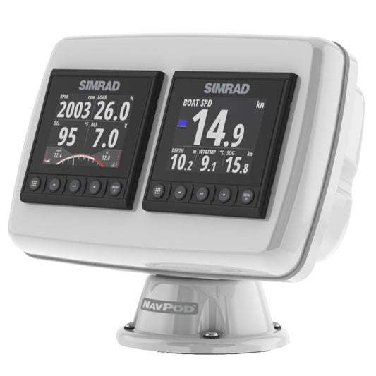 NavPod PP4503 PowerPod Pre-Cut f/2-Simrad IS42/B&G Triton?/AP44 Square Hole Instruments